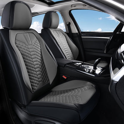 Premium Nappa Leather Waterproof Car Seat Covers Full Set