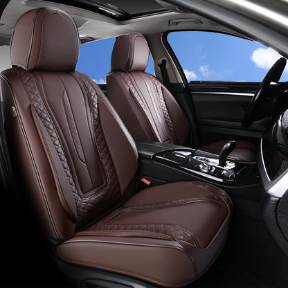 Premium Faux Leather Waterproof Car Seat Covers Full Set