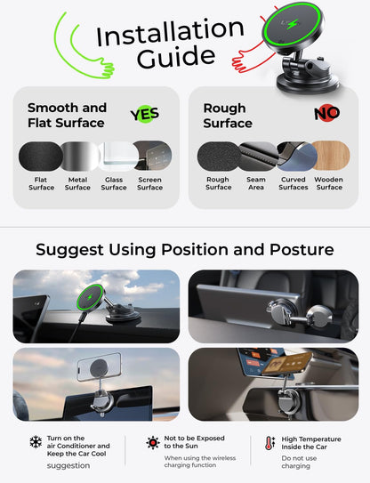 LISEN for 15W Magsafe Car Mount Charger
