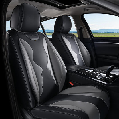 Premium Faux Leather Waterproof Car Seat Covers Full Set
