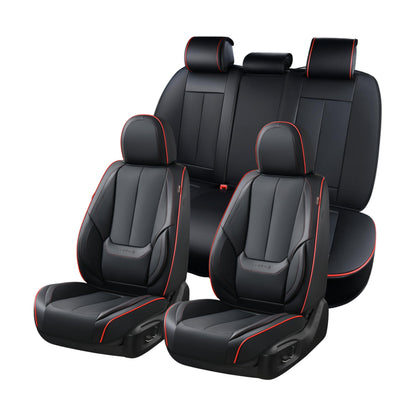 Premium Faux Leather Waterproof Car Seat Covers Full Set