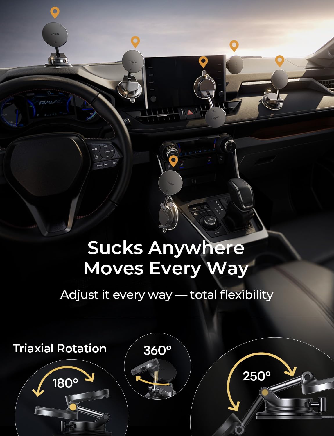 LISEN for 15W Magsafe Car Mount Charger