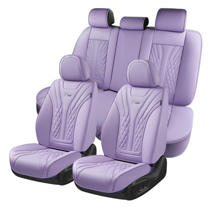 Premium Faux Leather Waterproof Car Seat Covers Full Set