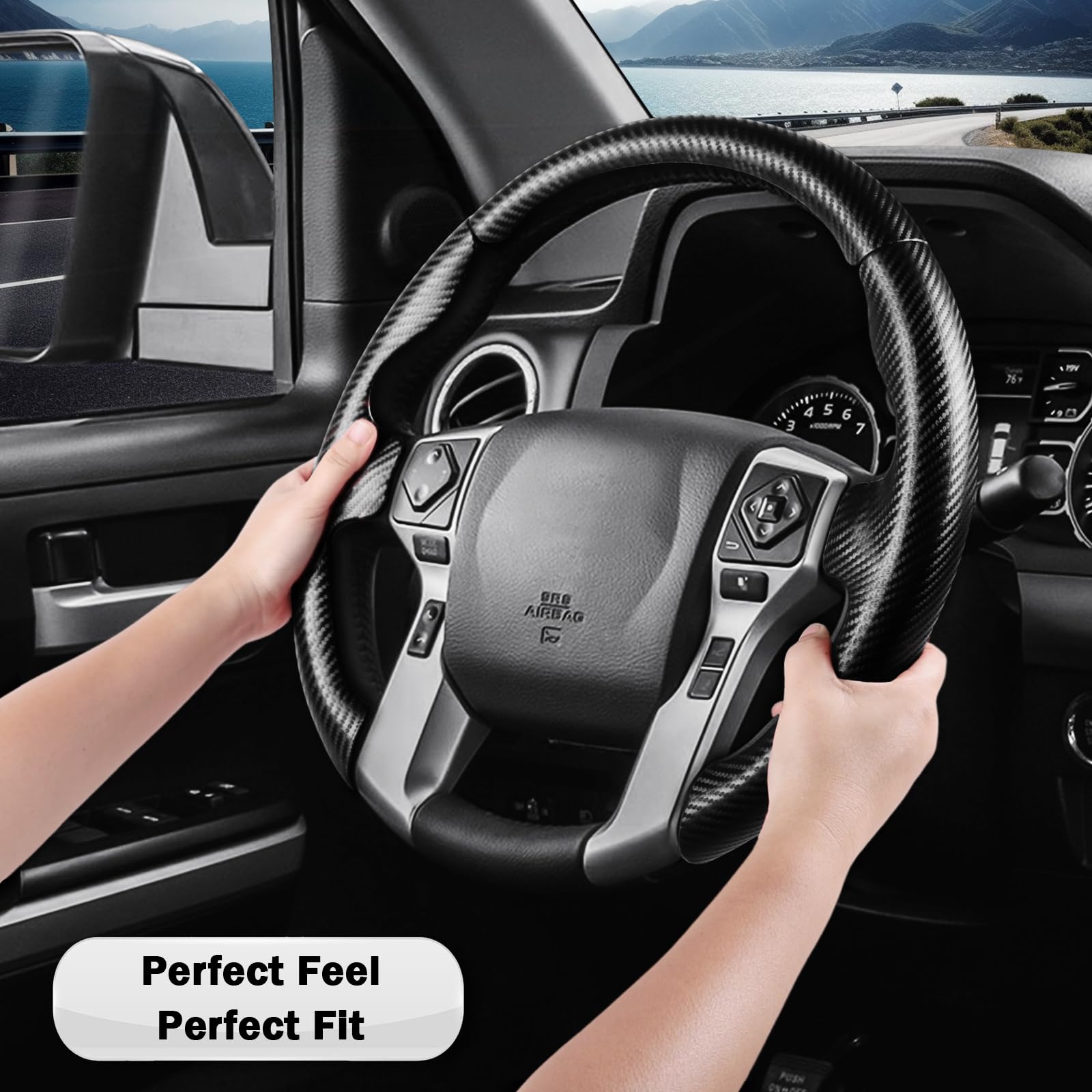 Steering Wheel Cover for Toyota Tacoma 4Runner Tundra Sequoia Accessories