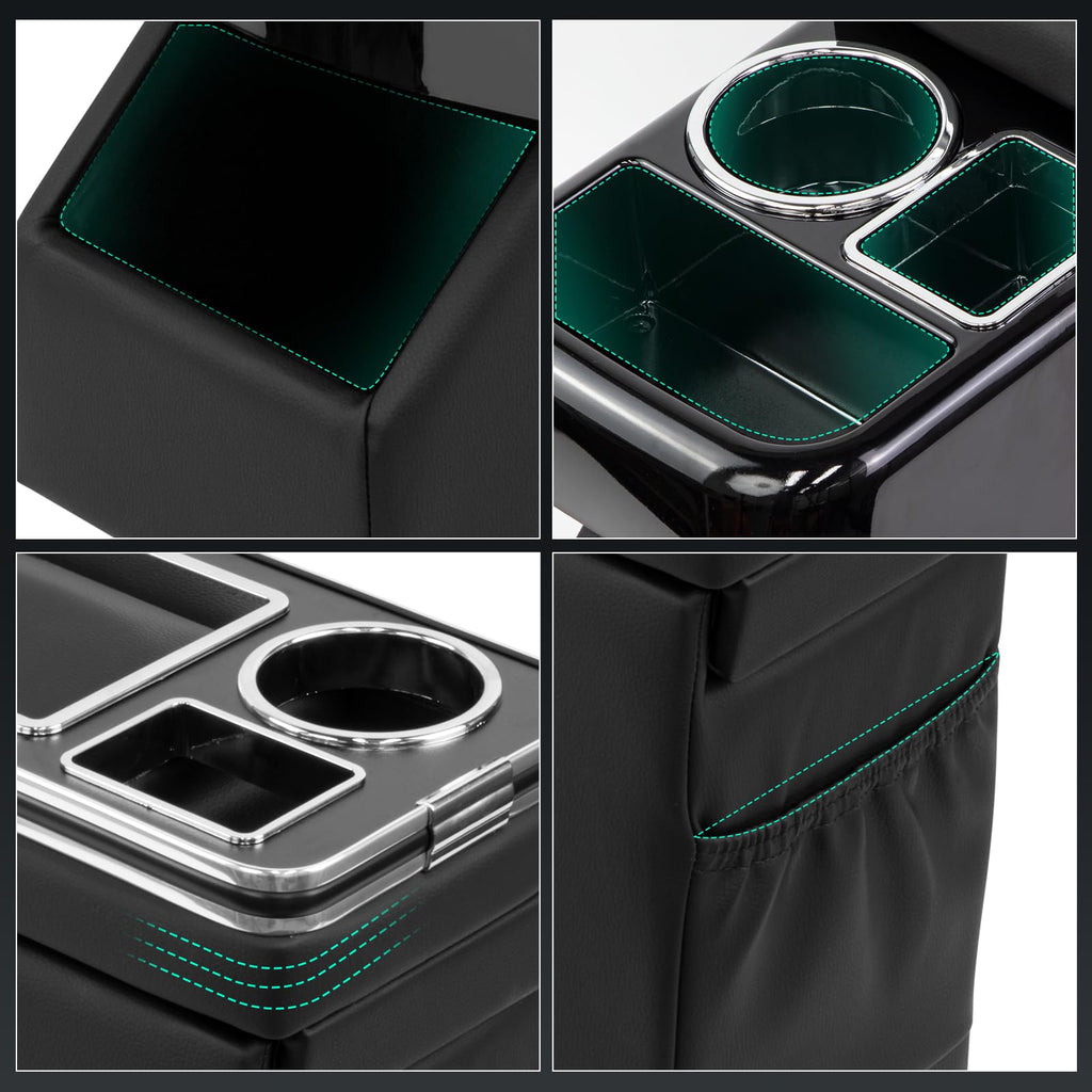 Center Console Organizer with Cup Holders & Storage Space