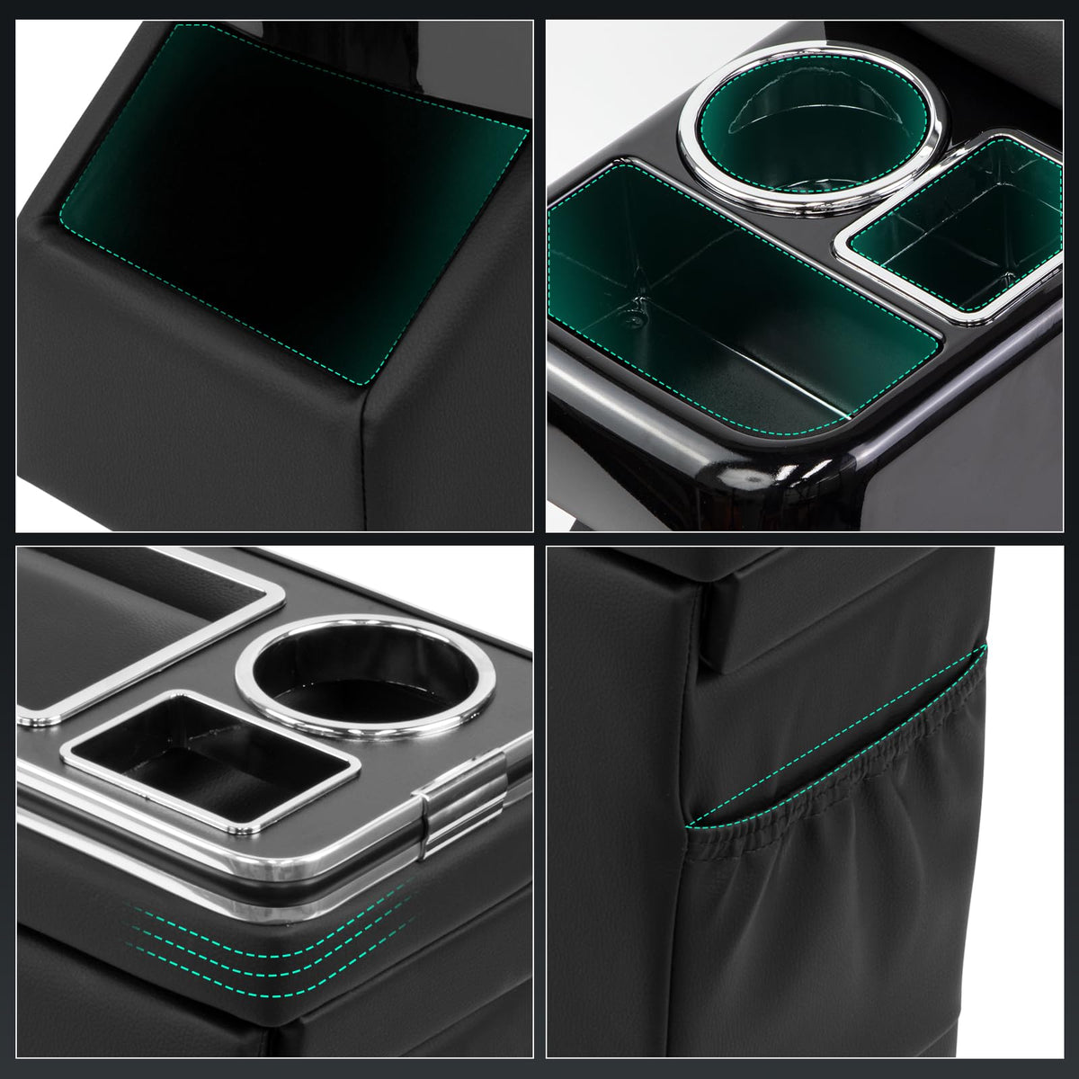 Center Console Organizer with Cup Holders & Storage Space