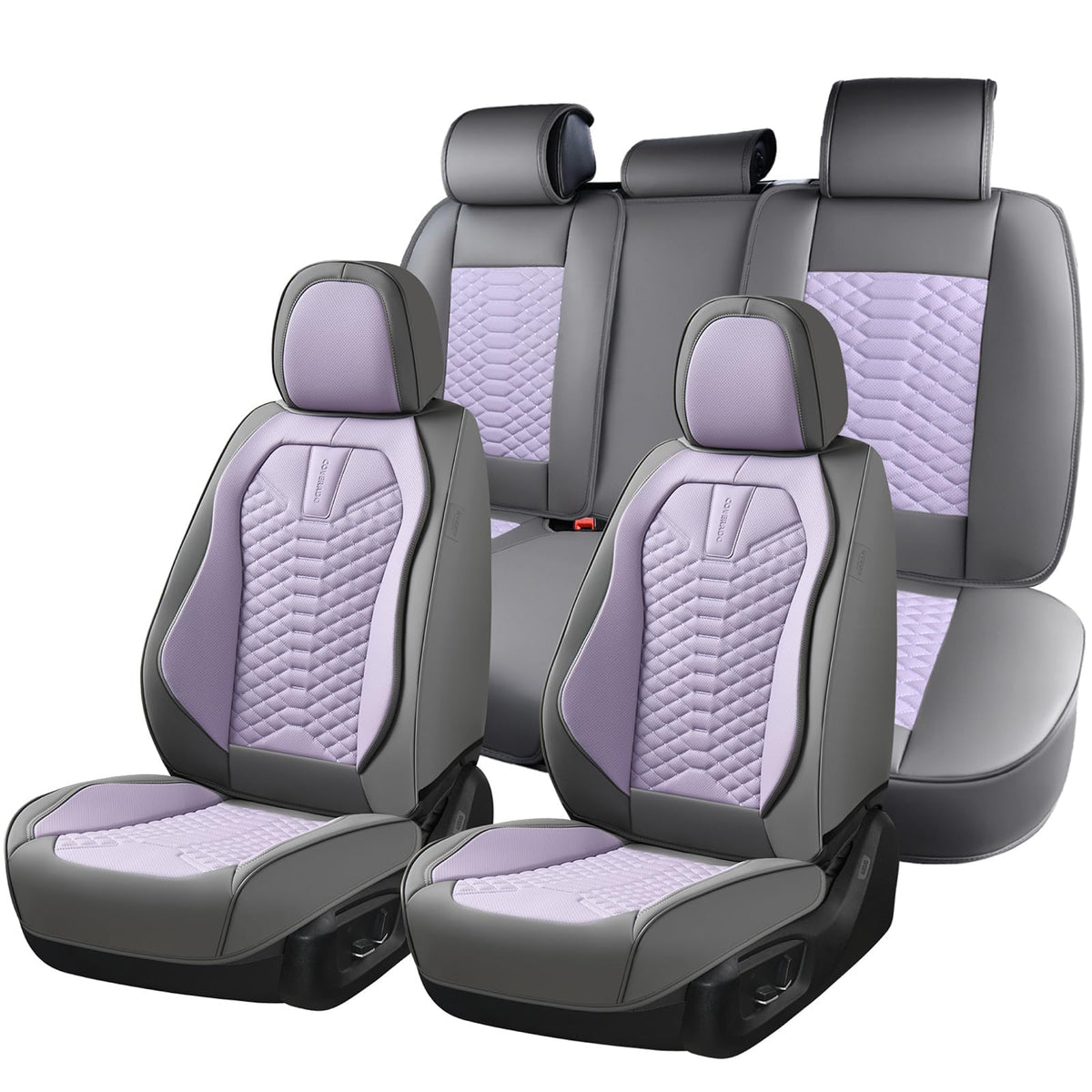 Premium Faux Leather Waterproof Car Seat Covers Full Set
