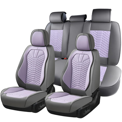 Premium Faux Leather Waterproof Car Seat Covers Full Set