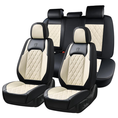 Premium Faux Leather Waterproof Car Seat Covers Full Set
