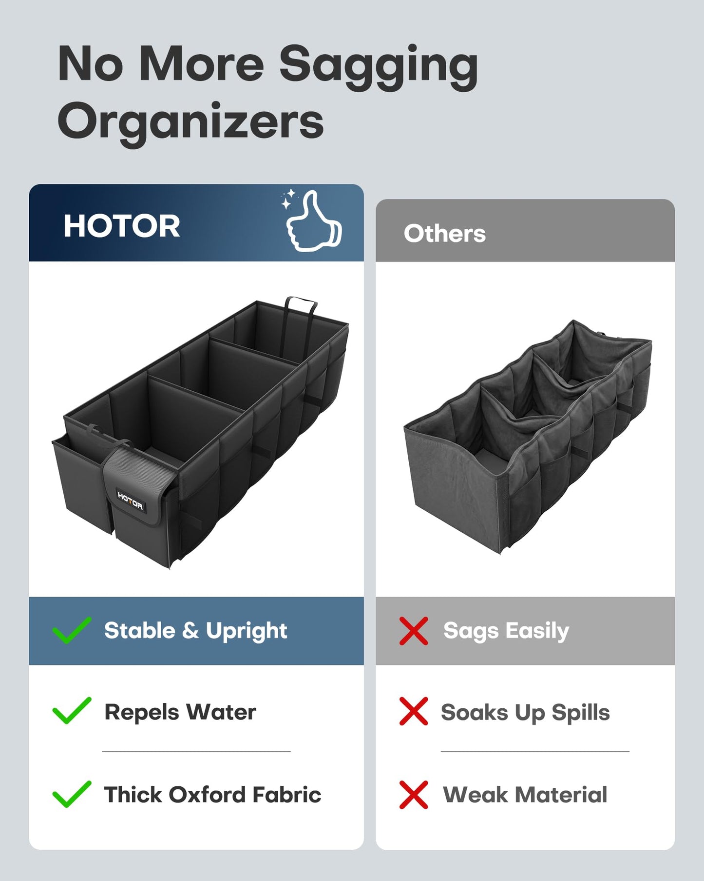Foldable Trunk Organizer with Removable Cooler Storage