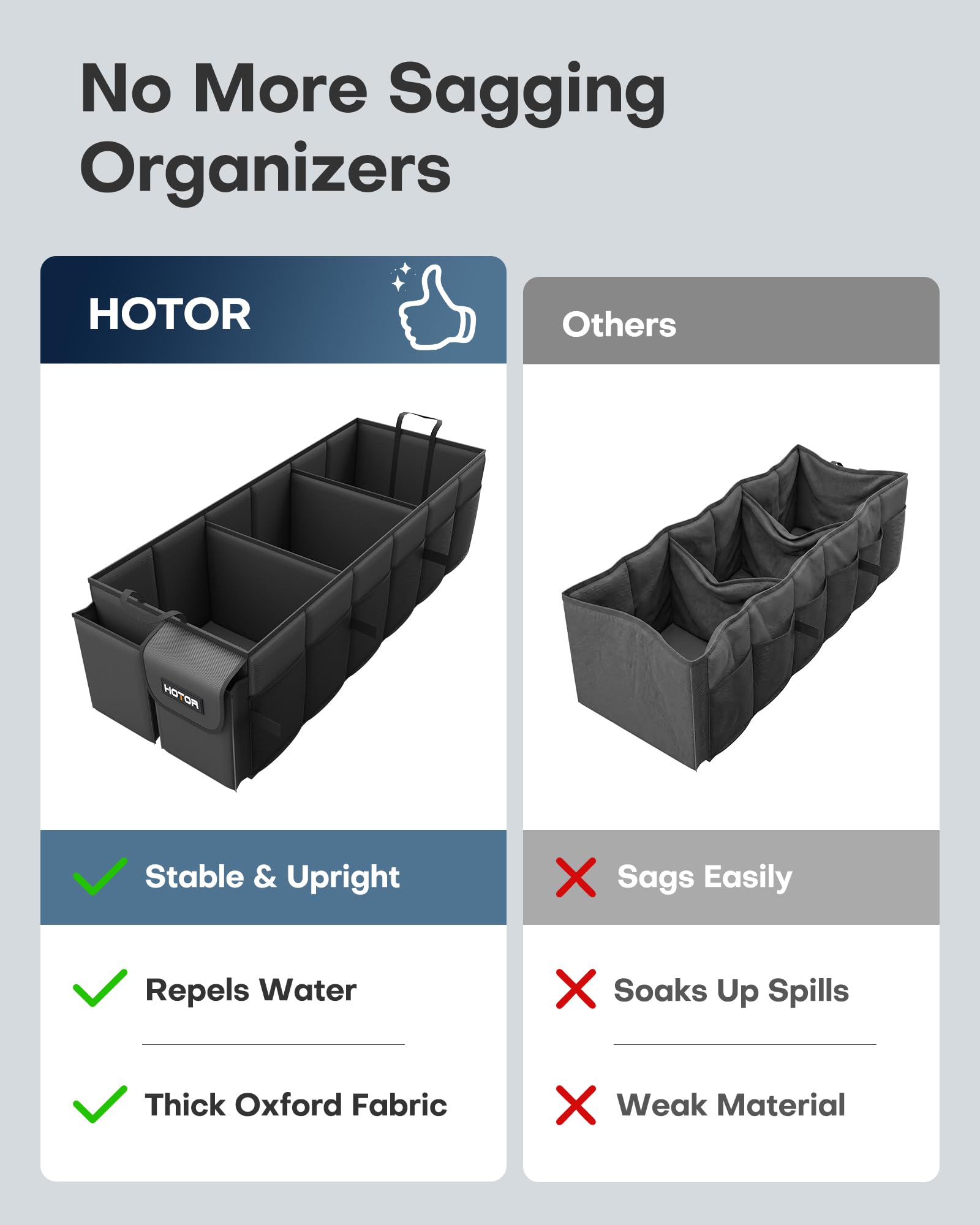 Foldable Trunk Organizer with Removable Cooler Storage