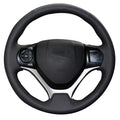 Carbon Fiber Genuine Leather Steering Wheel Cover Custom Fit