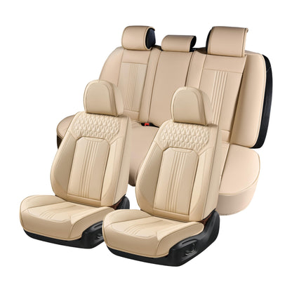 Premium Faux Leather Waterproof Car Seat Covers Full Set