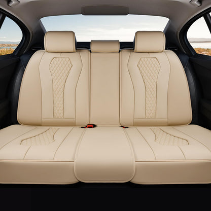 Premium Faux Leather Waterproof Car Seat Covers Full Set