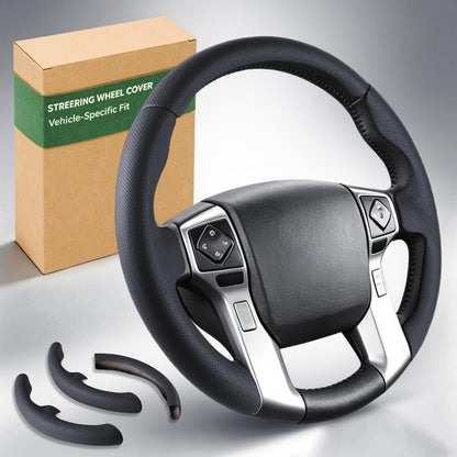Custom Fit Non-Slip Leather Steering Wheel Cover for Cars