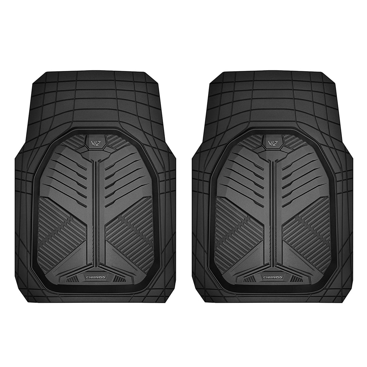 CAR PASS Heavy Duty Car Floor Mats, All Weather Car Mats Full Set