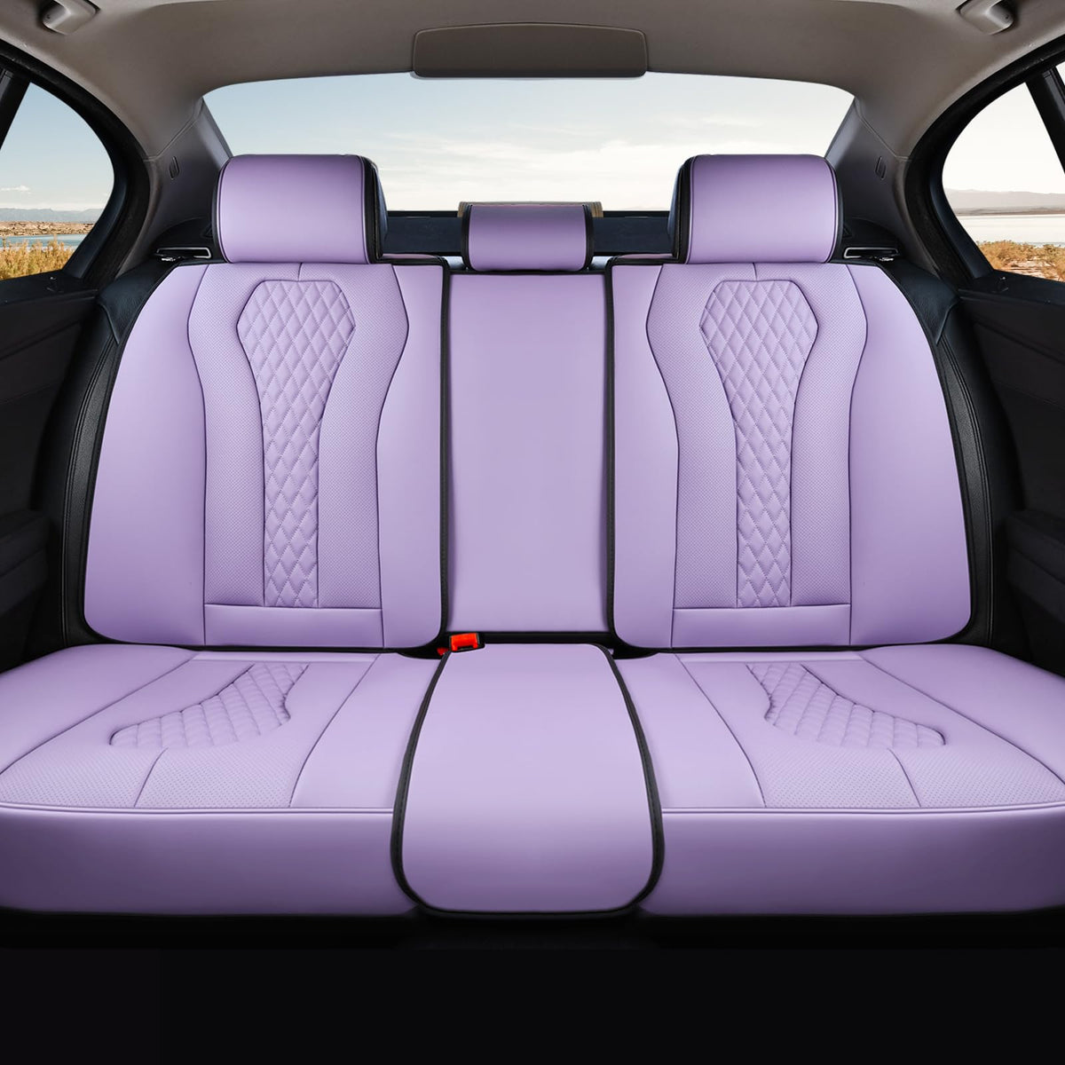 Premium Faux Leather Waterproof Car Seat Covers Full Set