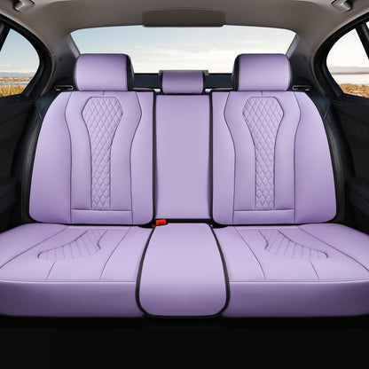 Premium Faux Leather Waterproof Car Seat Covers Full Set
