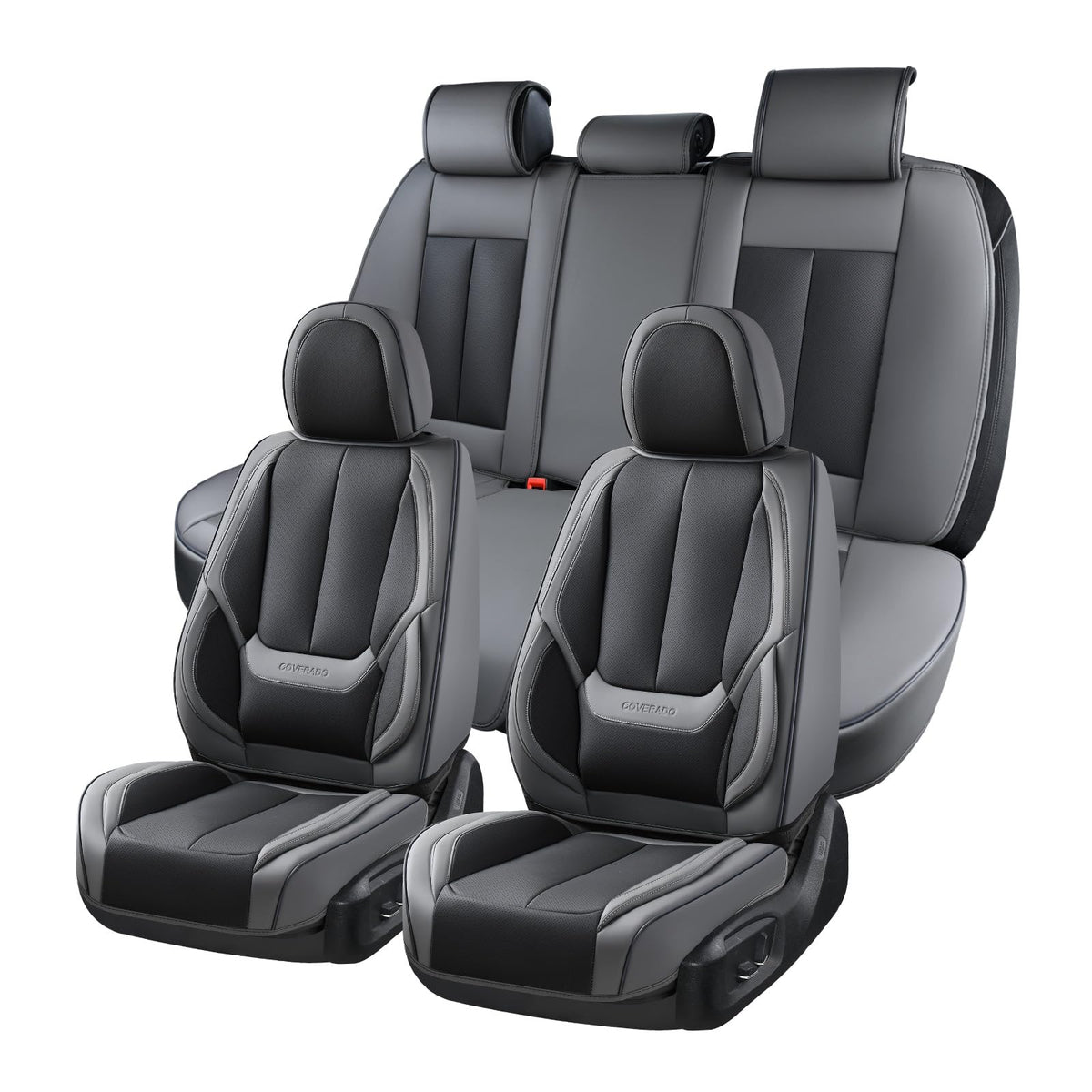 Premium Faux Leather Waterproof Car Seat Covers Full Set