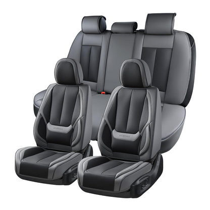 Premium Faux Leather Waterproof Car Seat Covers Full Set