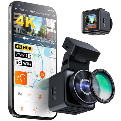 Vantrue E1 Pro 4K Mini Dash Cam Front, STARVIS 2 PlatePix HDR Night Vision