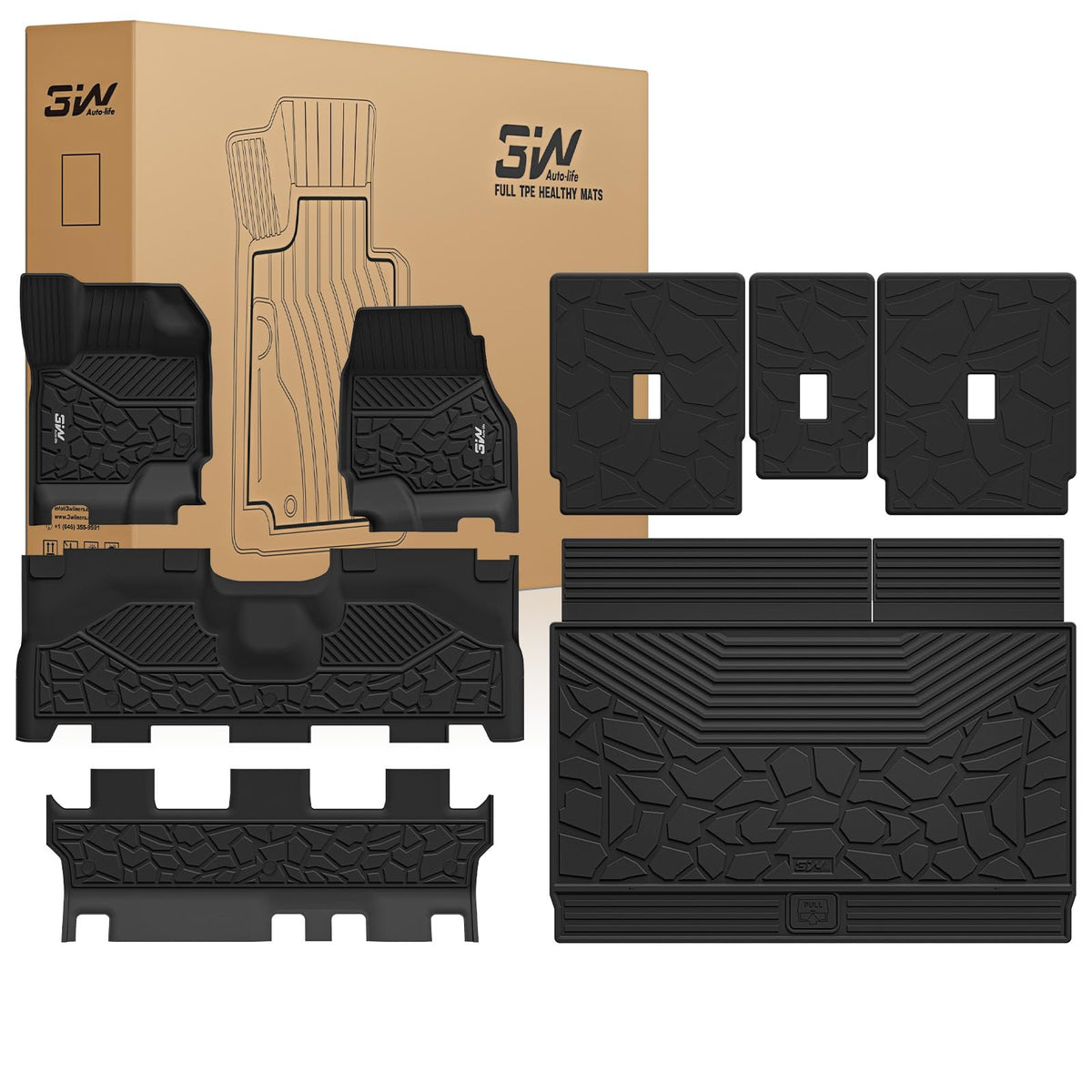 3W Floor mats fit for Ford f150 and Expedition max and Maverick