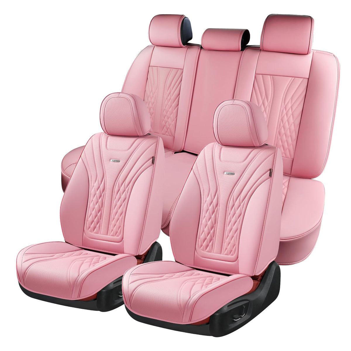 Premium Faux Leather Waterproof Car Seat Covers Full Set