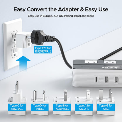 Key Power 230-Watt Step Down 220V to 110V Voltage Converter