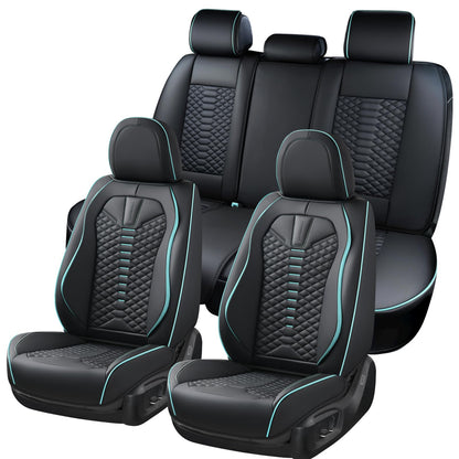 Premium Nappa Leather Waterproof Car Seat Covers Full Set