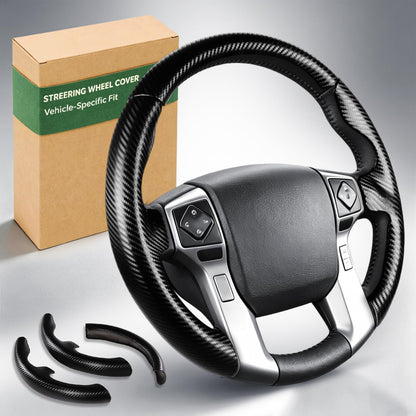 Custom Fit Non-Slip Leather Steering Wheel Cover for Cars
