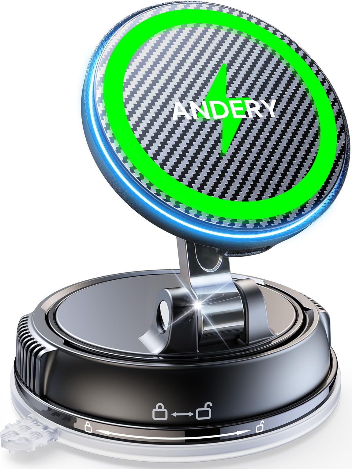 MagSafe Wireless Car Mount Charger with Strong Magnetic Hold