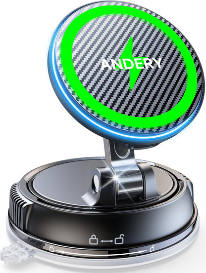 MagSafe Wireless Car Mount Charger with Strong Magnetic Hold