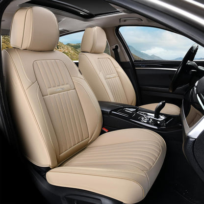 Premium Faux Leather Waterproof Car Seat Covers Full Set