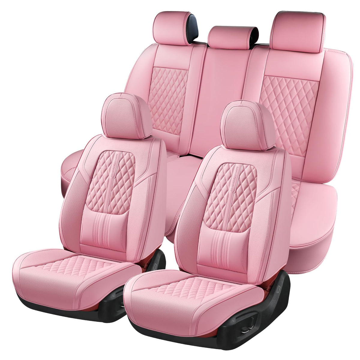 Premium Faux Leather Waterproof Car Seat Covers Full Set