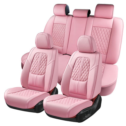 Premium Faux Leather Waterproof Car Seat Covers Full Set