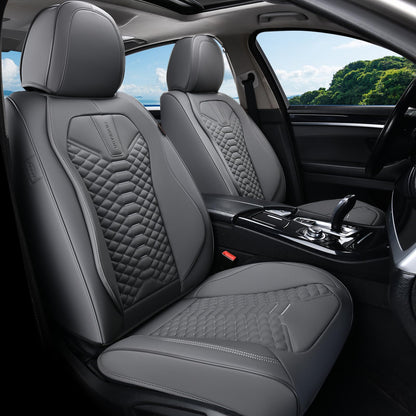 Premium Nappa Leather Waterproof Car Seat Covers Full Set