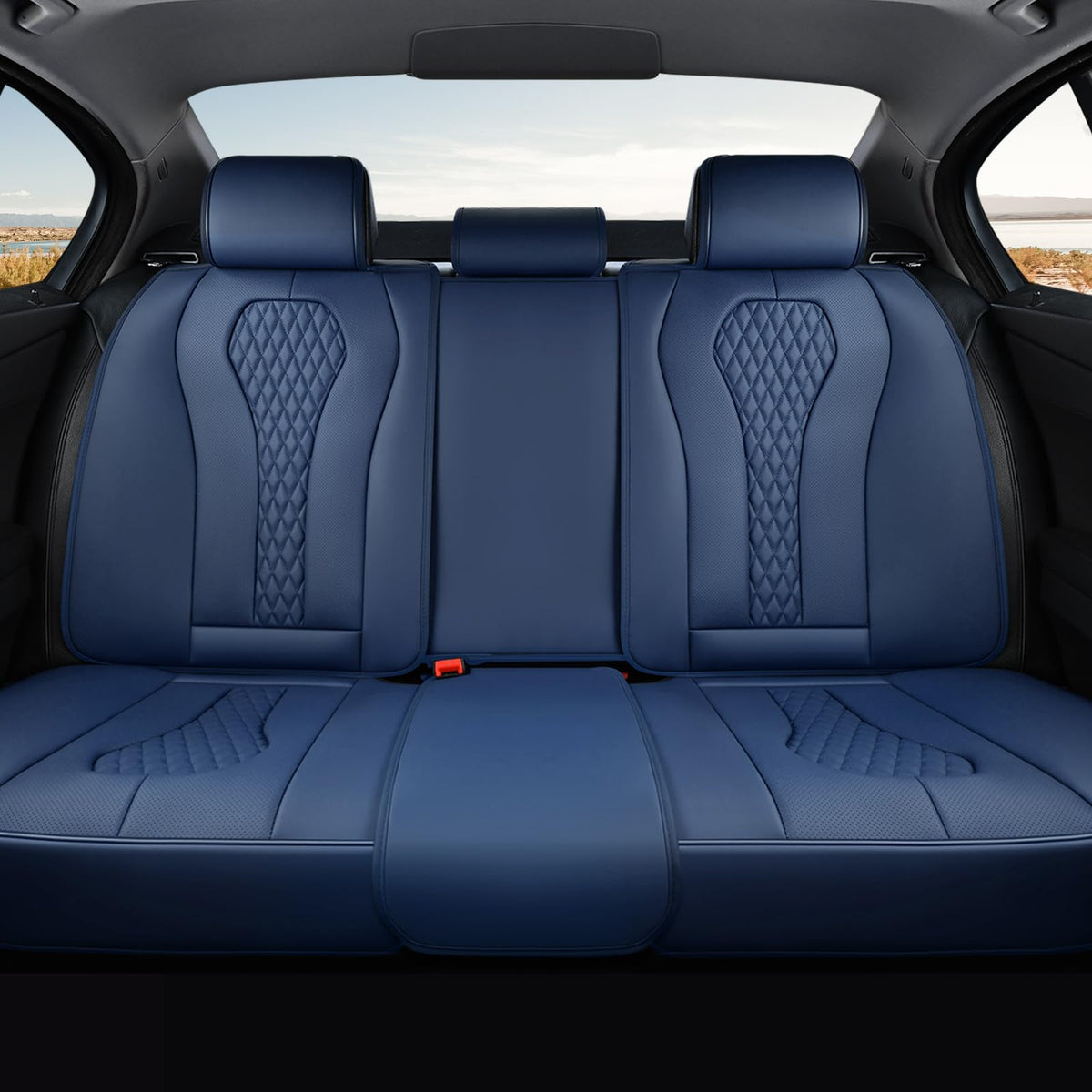 Premium Faux Leather Waterproof Car Seat Covers Full Set