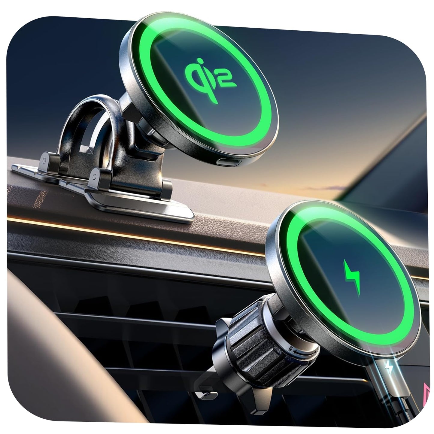 LISEN Magsafe Car Mount Charger 25W