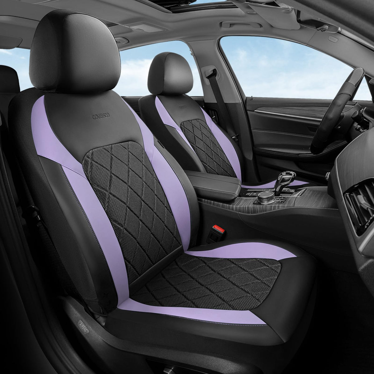 Premium Faux Leather Waterproof Car Seat Covers Full Set