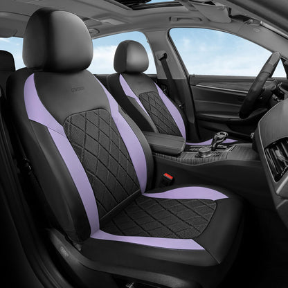 Premium Faux Leather Waterproof Car Seat Covers Full Set