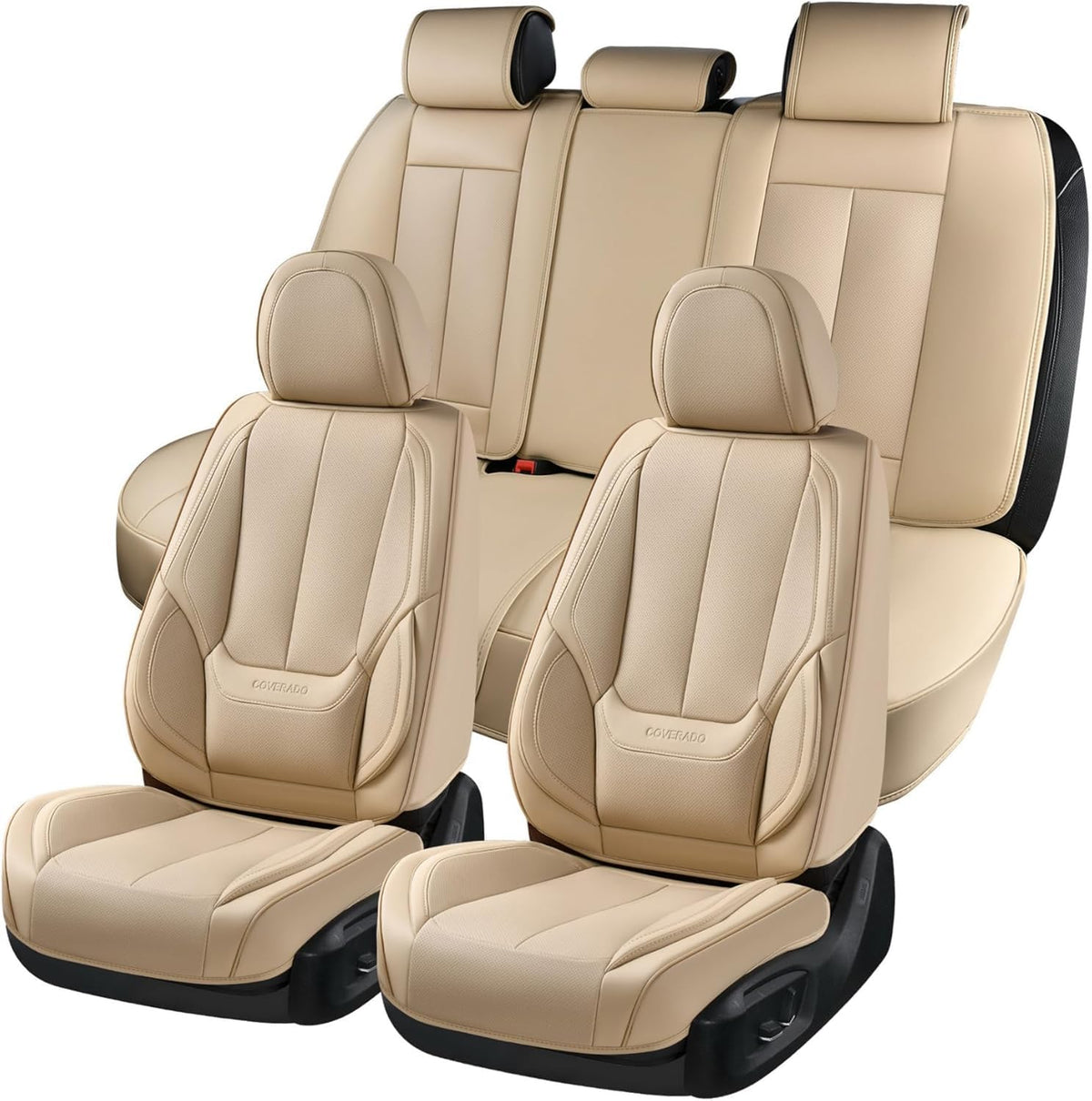 Premium Faux Leather Waterproof Car Seat Covers Full Set