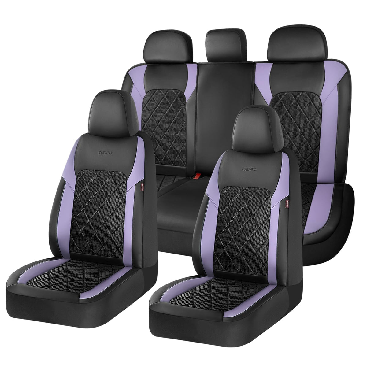 Premium Faux Leather Waterproof Car Seat Covers Full Set