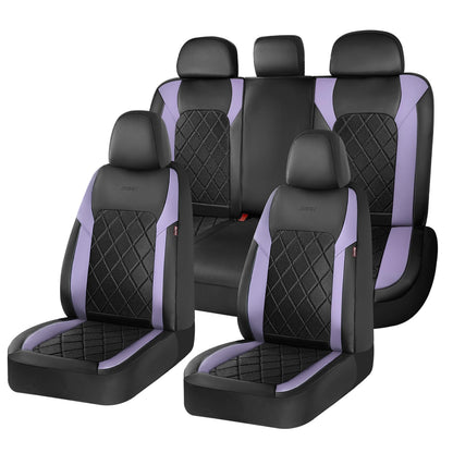 Premium Faux Leather Waterproof Car Seat Covers Full Set