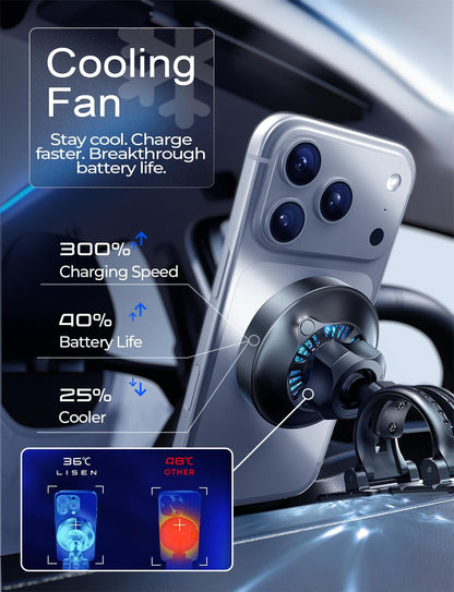 LISEN Magsafe Car Mount Charger 25W