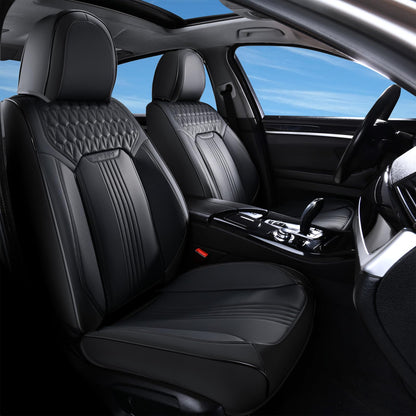 Premium Faux Leather Waterproof Car Seat Covers Full Set