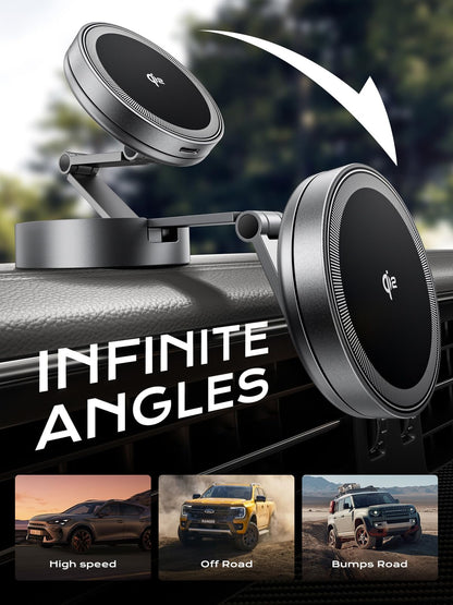 THREEKEY for Qi2 25W Certified Magnetic Car Mount Charger Lite