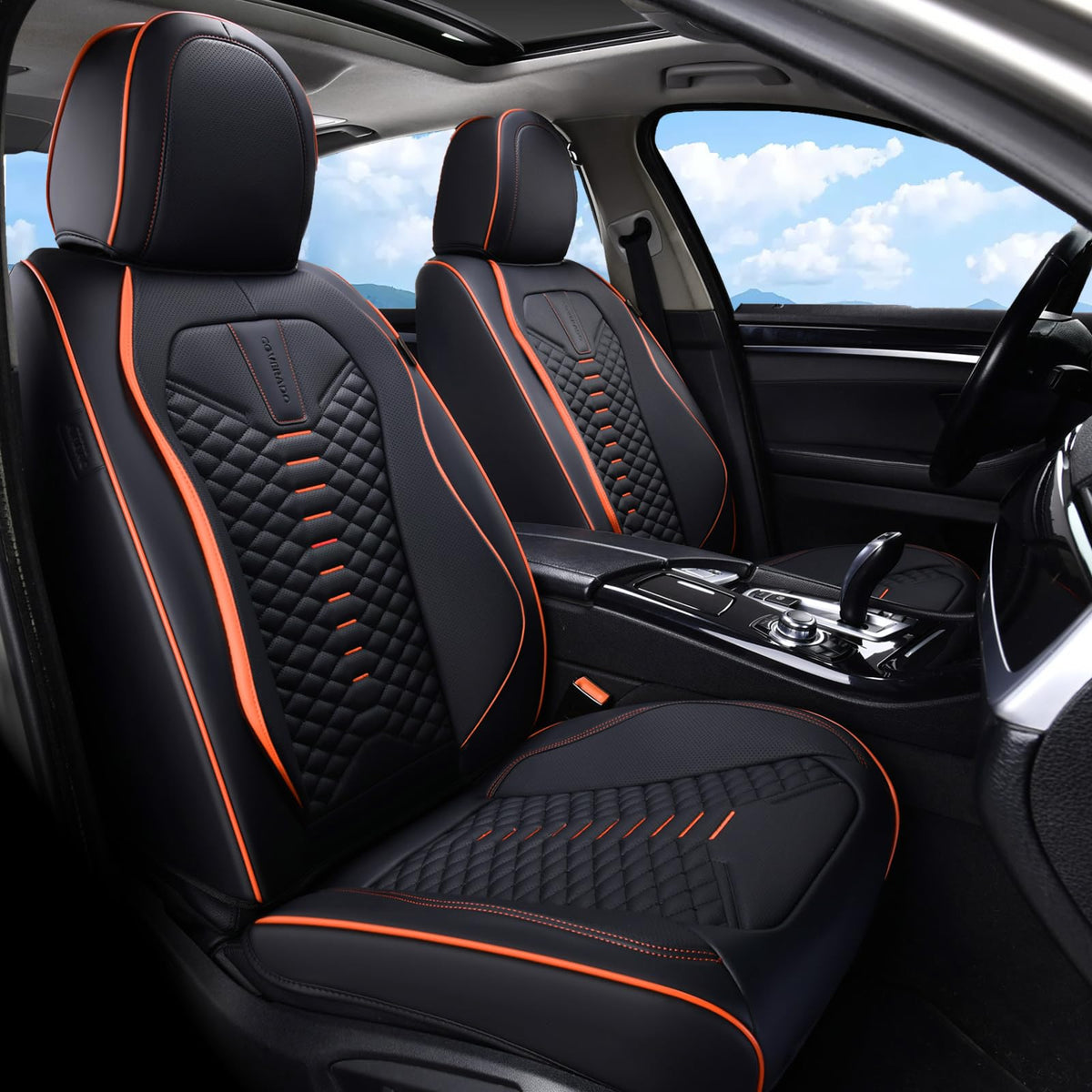 Premium Nappa Leather Waterproof Car Seat Covers Full Set