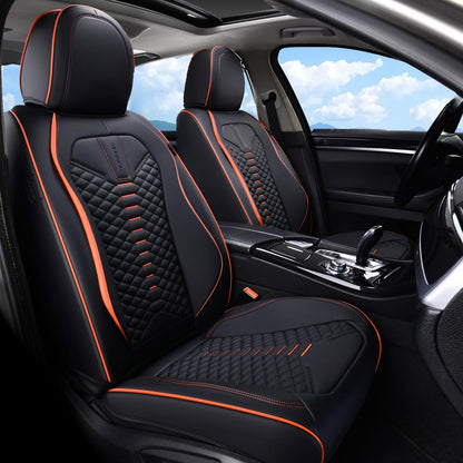 Premium Nappa Leather Waterproof Car Seat Covers Full Set