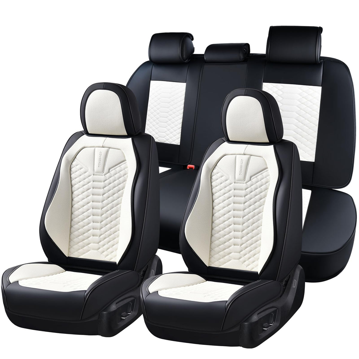 Premium Nappa Leather Waterproof Car Seat Covers Full Set