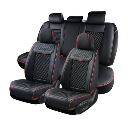 Premium Faux Leather Waterproof Car Seat Covers Full Set